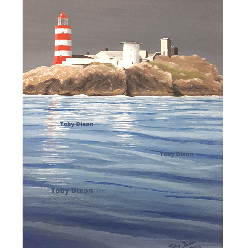 painting of Casquets Lighthouse
